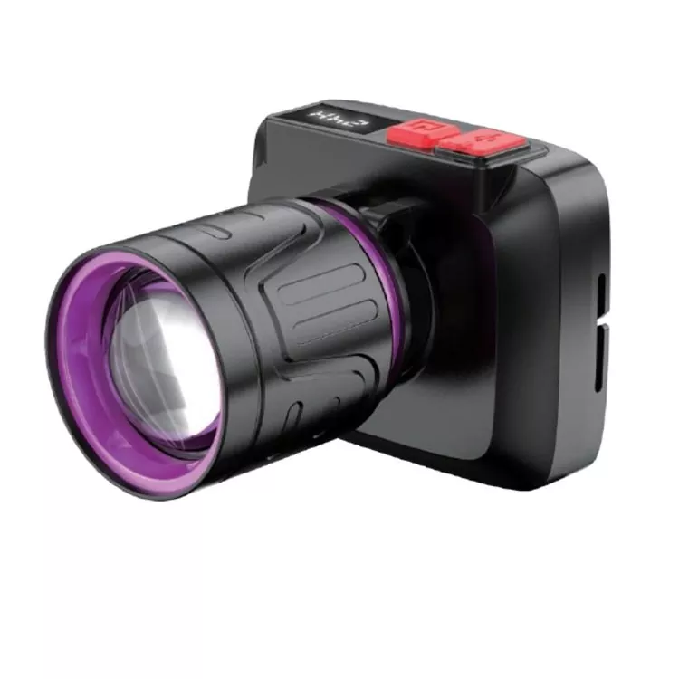 Vodotesná biela laserová LED čelovka pre stavebné a nočné práce